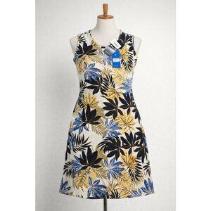 Robe femme sans manches imprimé feuillage – MARISE – Taille XL/TG – Neuve